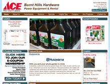 Tablet Screenshot of burnthillsacehardware.com